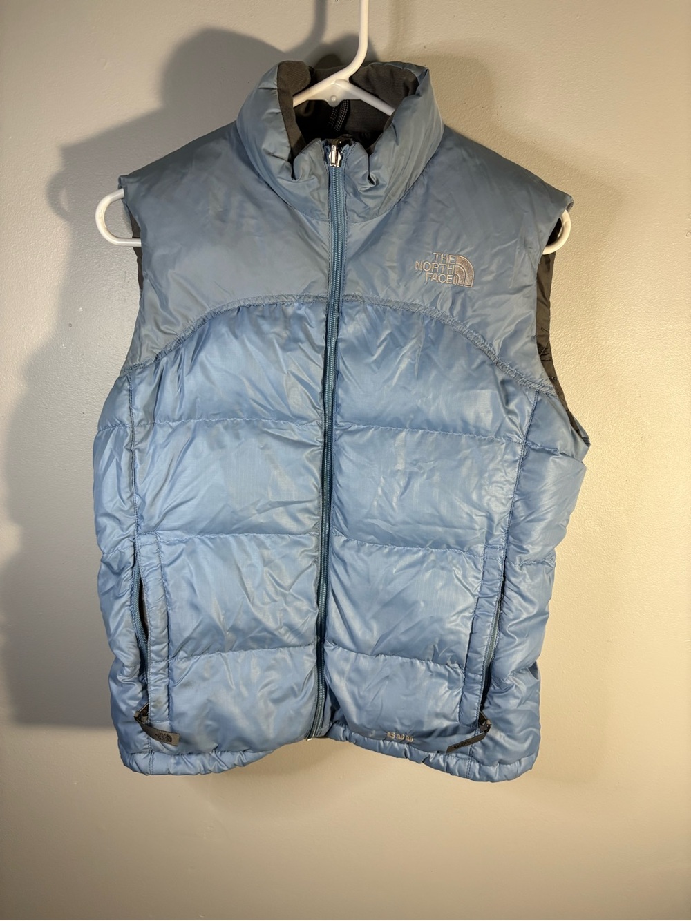 The North Face Pale Blue Quilted Puffer Vest